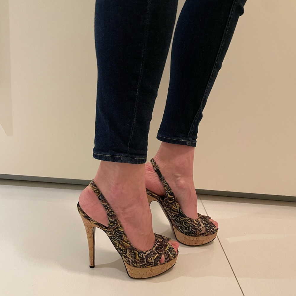 Missoni Multicolored Platform Sling Back Heels - image 8